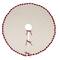 Glitzhome® 52" Knitted White Christmas Tree Skirt with Red Trim & Pom Pom